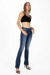 Turquoise Peacock Bootcut Jeans