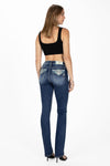 Turquoise Peacock Bootcut Jeans