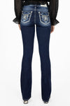Laser Leaves Longhorn Bootcut Jeans