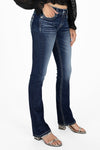 Laser Leaves Longhorn Bootcut Jeans