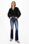 Laser Leaves Longhorn Bootcut Jeans