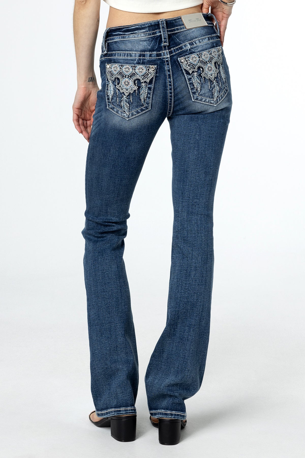 Aztec Dreams Bootcut Jeans Only Med/Dark Wash Miss Me