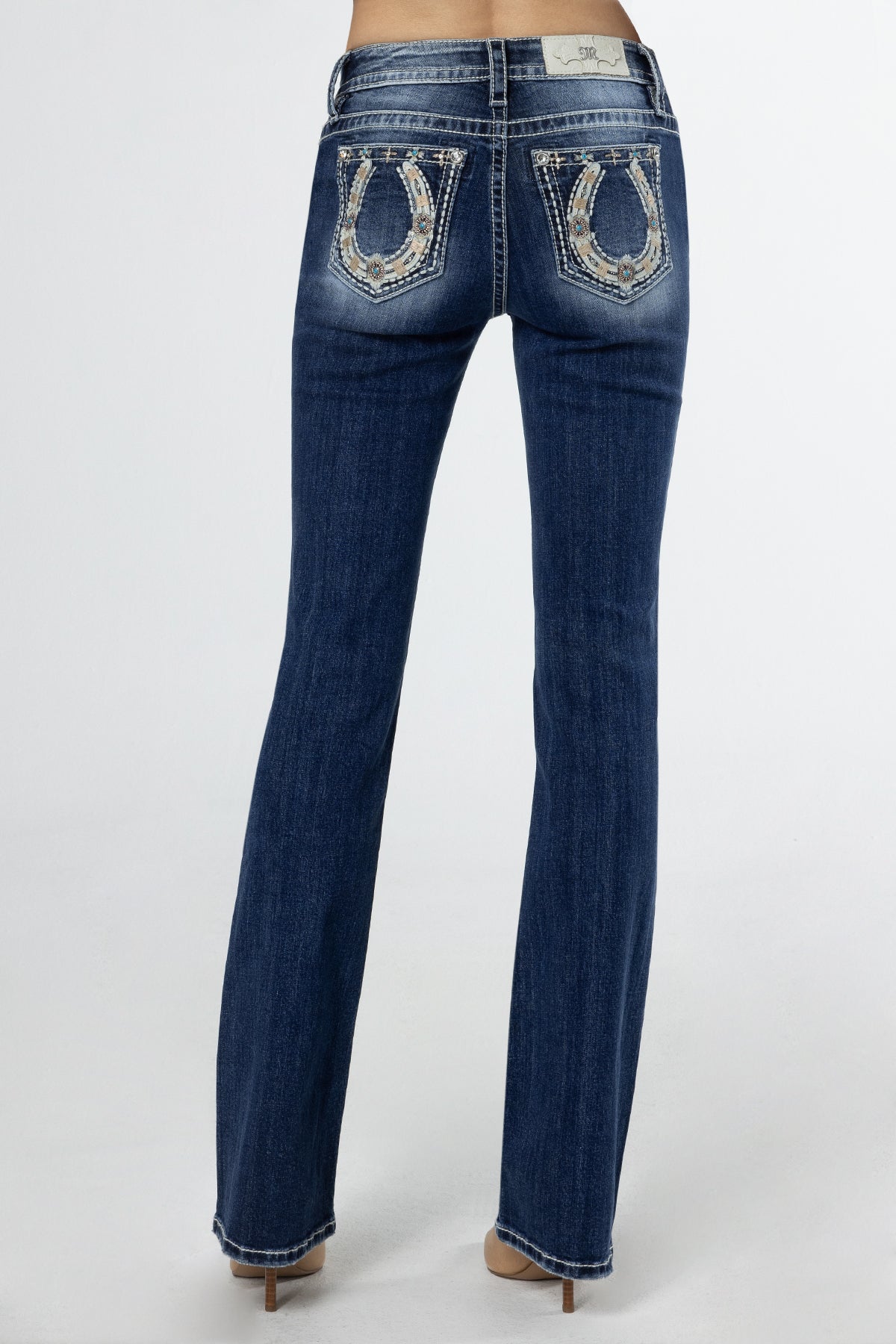 Shining Horseshoe Bootcut Jeans Only Med/Dark Wash