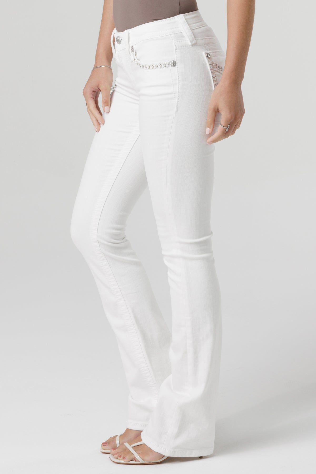 JEEP★LADY'S_Point Stitch White Raw denim JEEP☆LADY'S_Point Stitch White Raw denim (JEEP/デニム