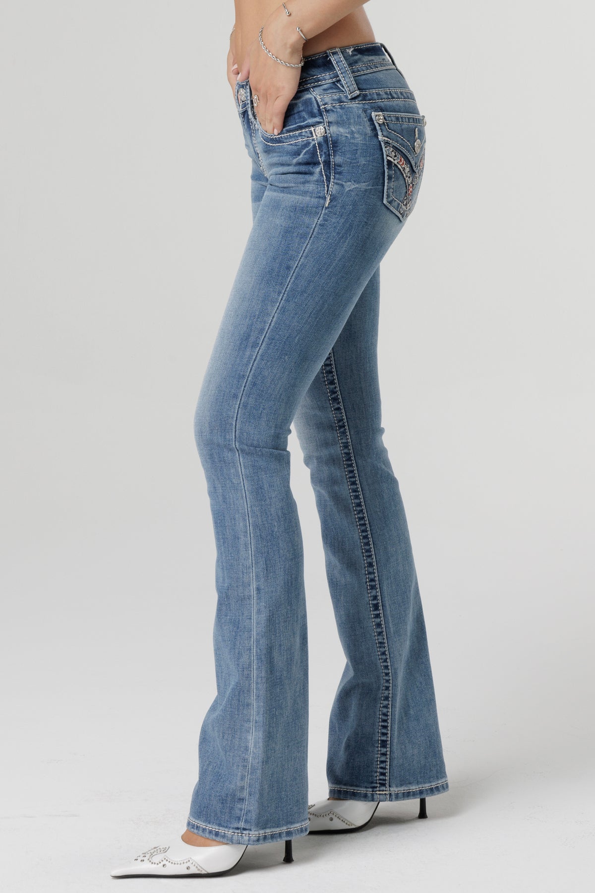 Americana Crossroads Bootcut Jeans | Only $119.00 | Medium Wash