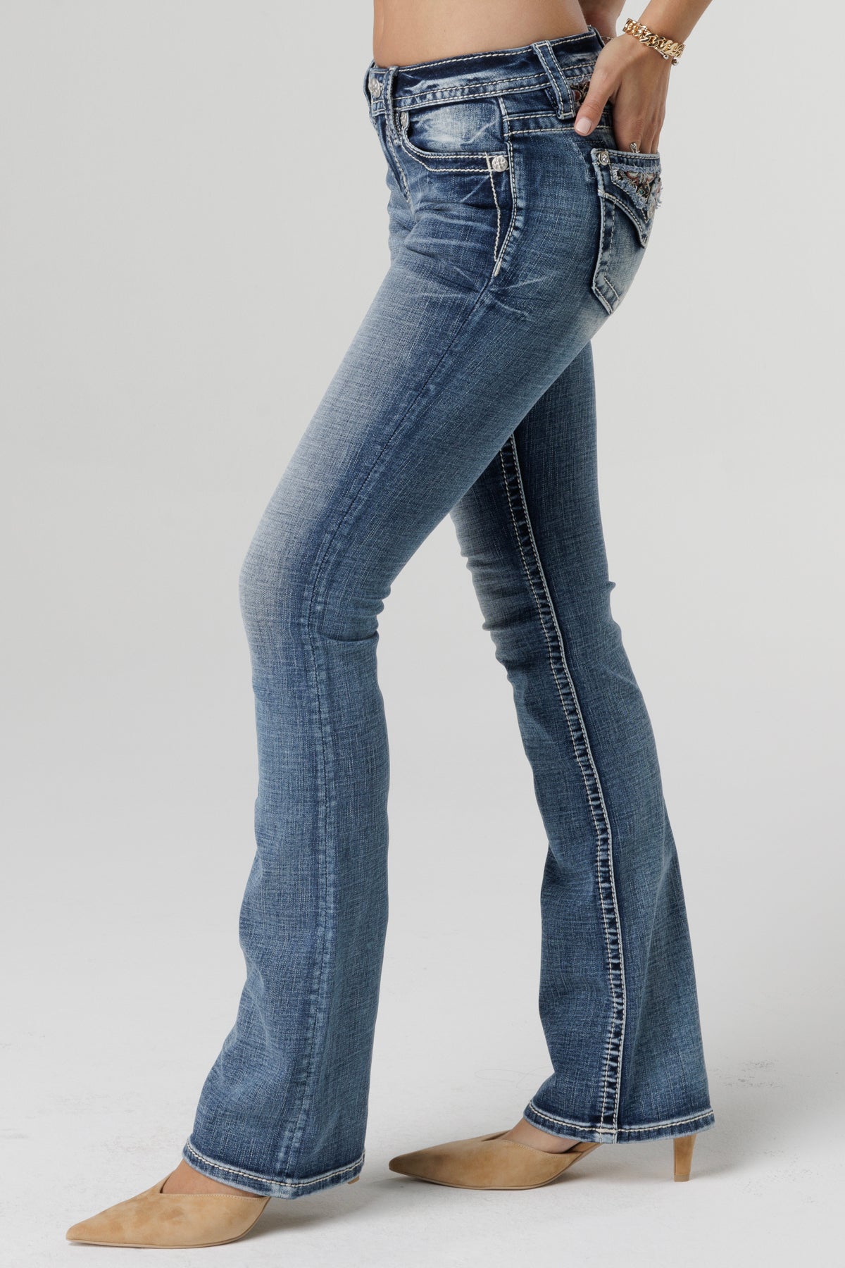 Autumn Rhapsody Bootcut Jeans | Only $97.30 | Medium Wash | Miss Me