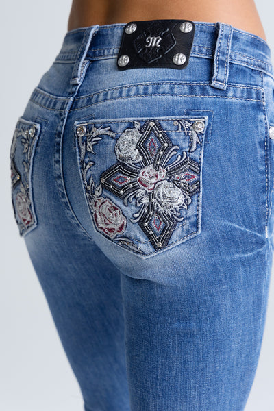 Ahmeira Cross Bootcut Jeans