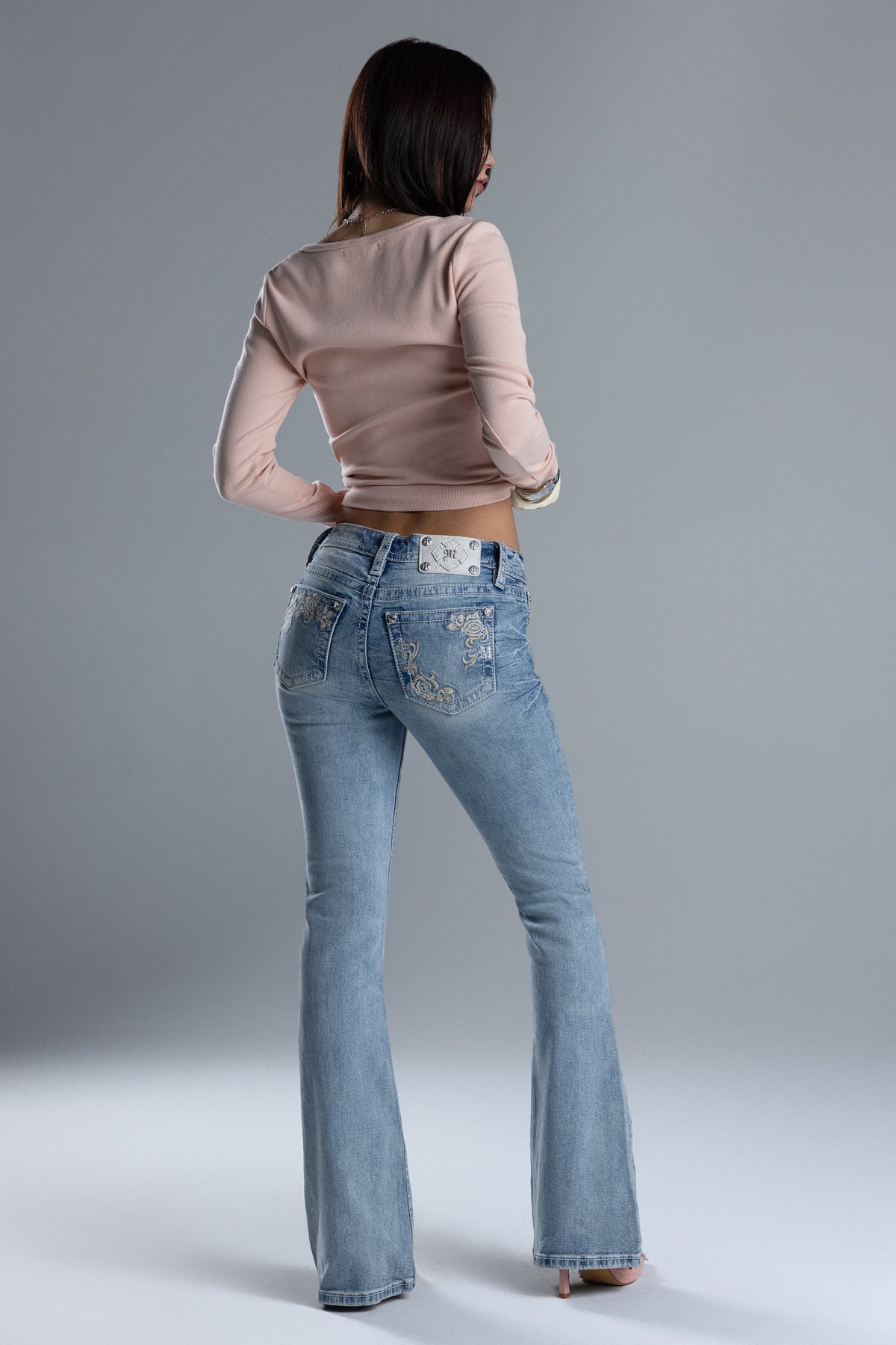 Anora Floral Flare Jeans