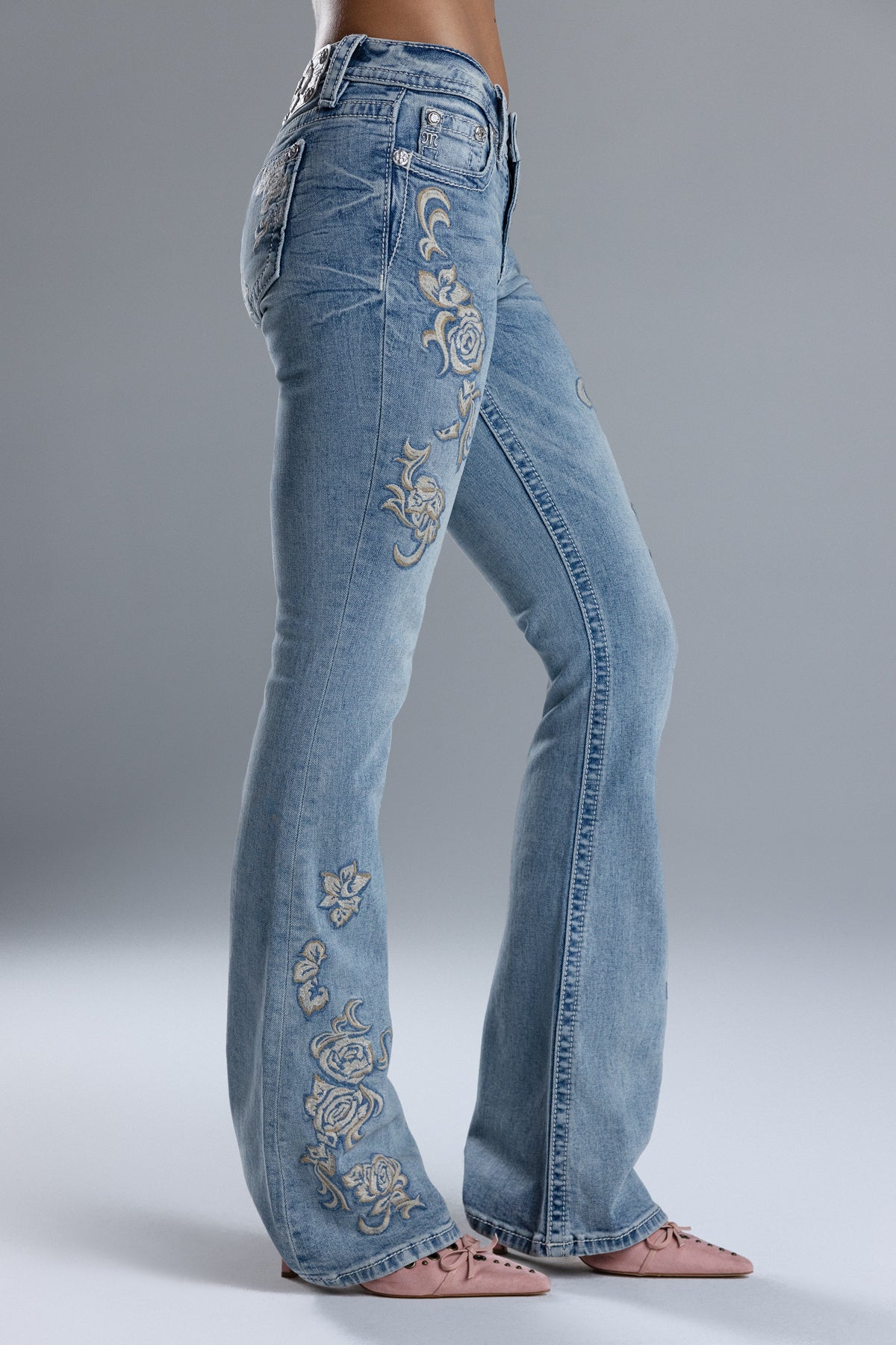 Anora Floral Flare Jeans