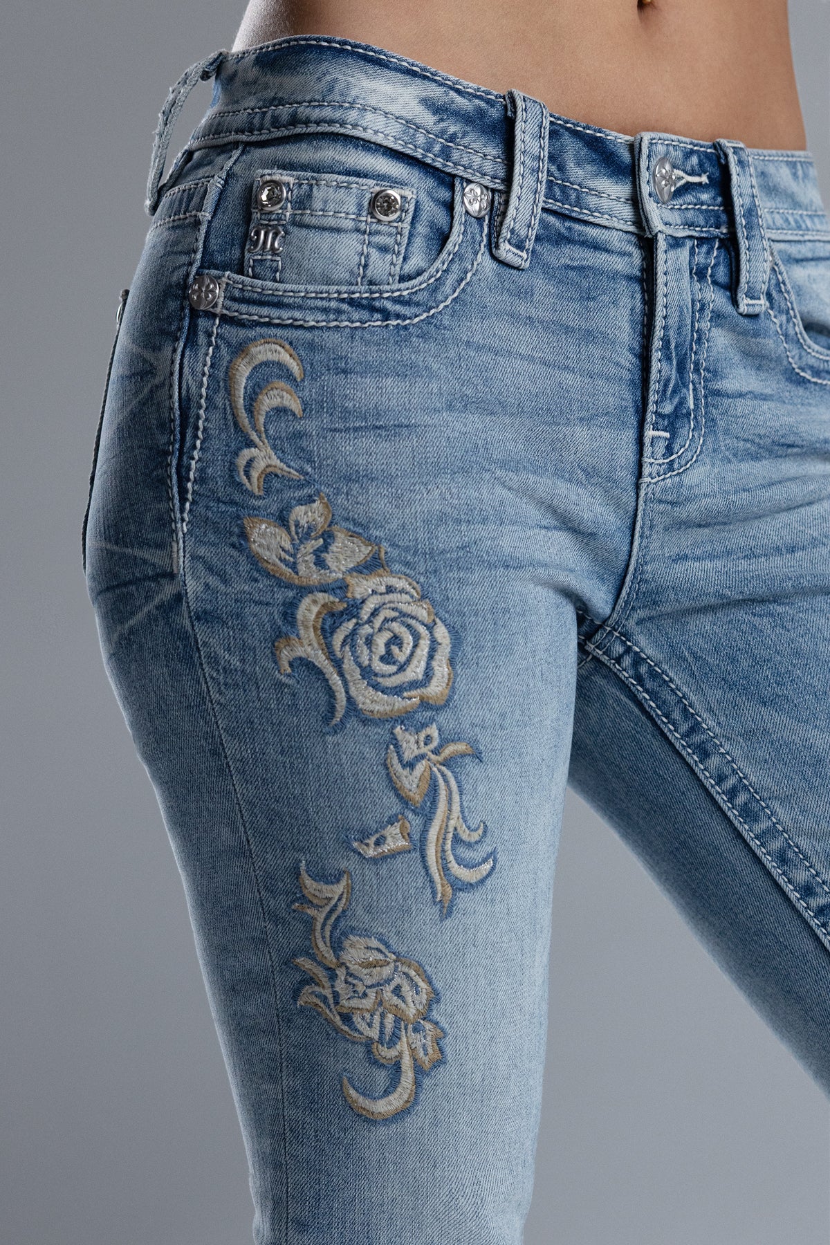 Anora Floral Flare Jeans