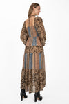 Flowy Printed Maxi Dress with Slits