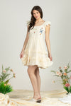 Floral Embroidered Crochet Dress