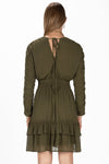 Moss Green Ruched Mini Dress