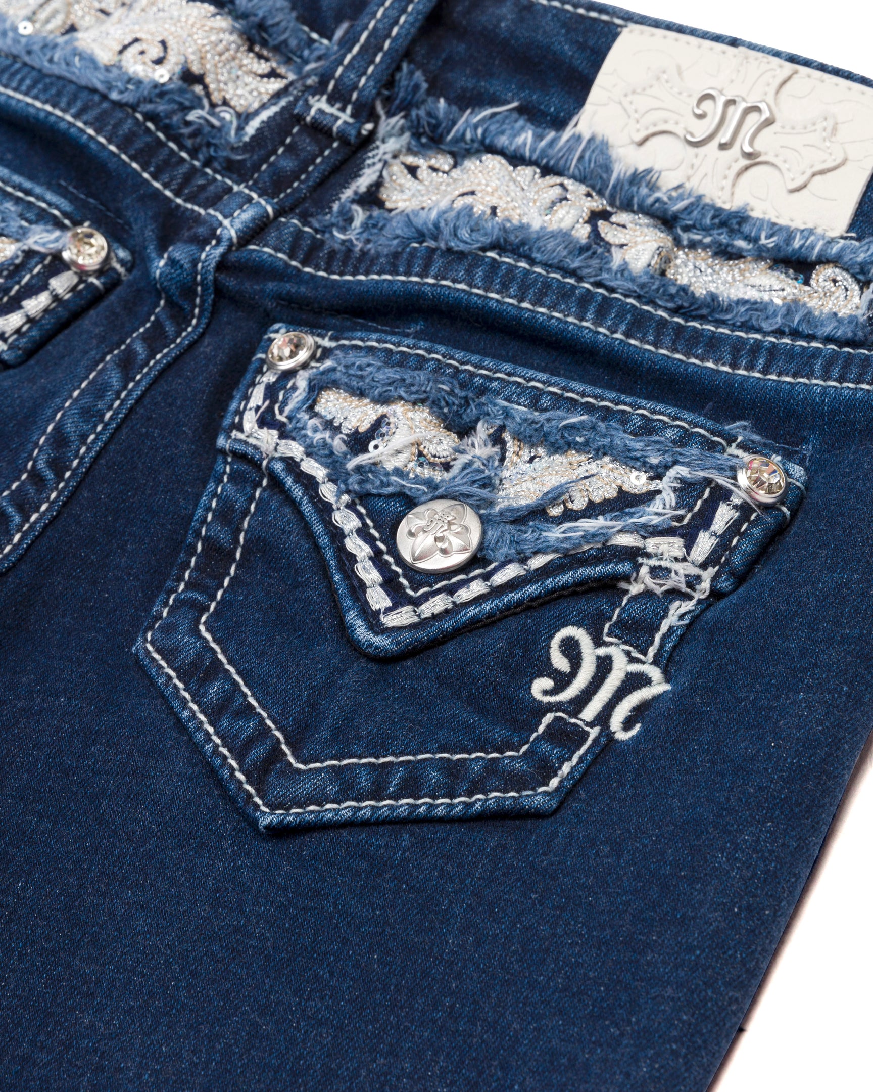 Girls Floral Peekaboo Bootcut Jeans | Only $74.80 | Dark