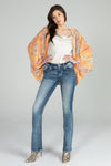 Multi Printed Chiffon Crochet Cardigan