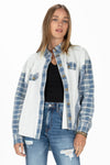 Plaid and Bandana Print Button Up Shirt