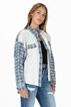 Plaid and Bandana Print Button Up Shirt
