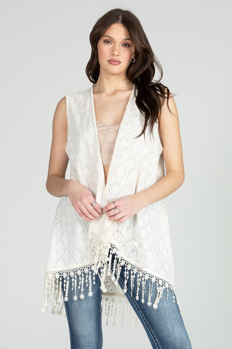 Sleeveless Crochet Vest