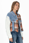 Knit Sweater Denim Jacket