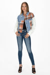 Knit Sweater Denim Jacket