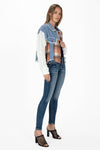 Knit Sweater Denim Jacket