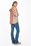 Colorblock Knit Mixed Media Shacket