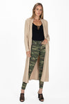 Cinched Long Knit Cardigan