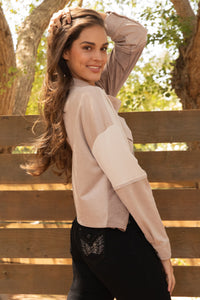 Exposed Seams Colorblock Jacket