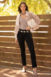 Exposed Seams Colorblock Jacket