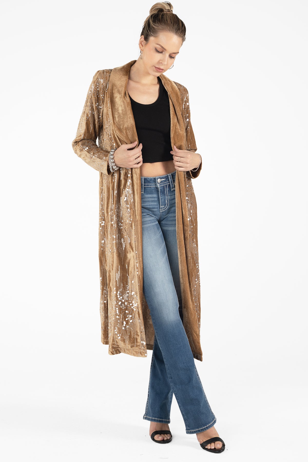 Sequin maxi jacket Clearance