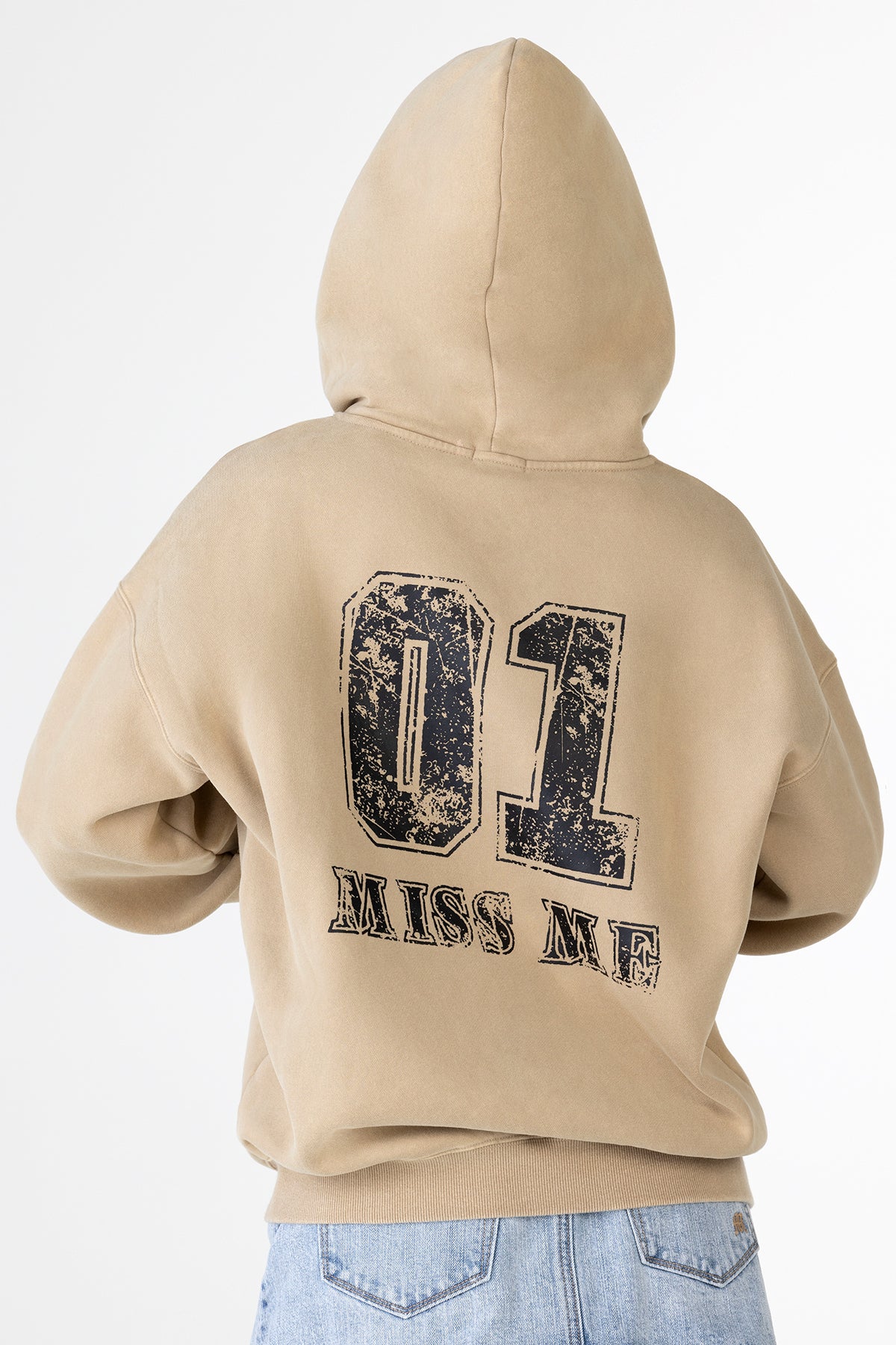 Carpe Hoodie | Only $94.00 | Taupe Beige, Charcoal Black | Miss Me