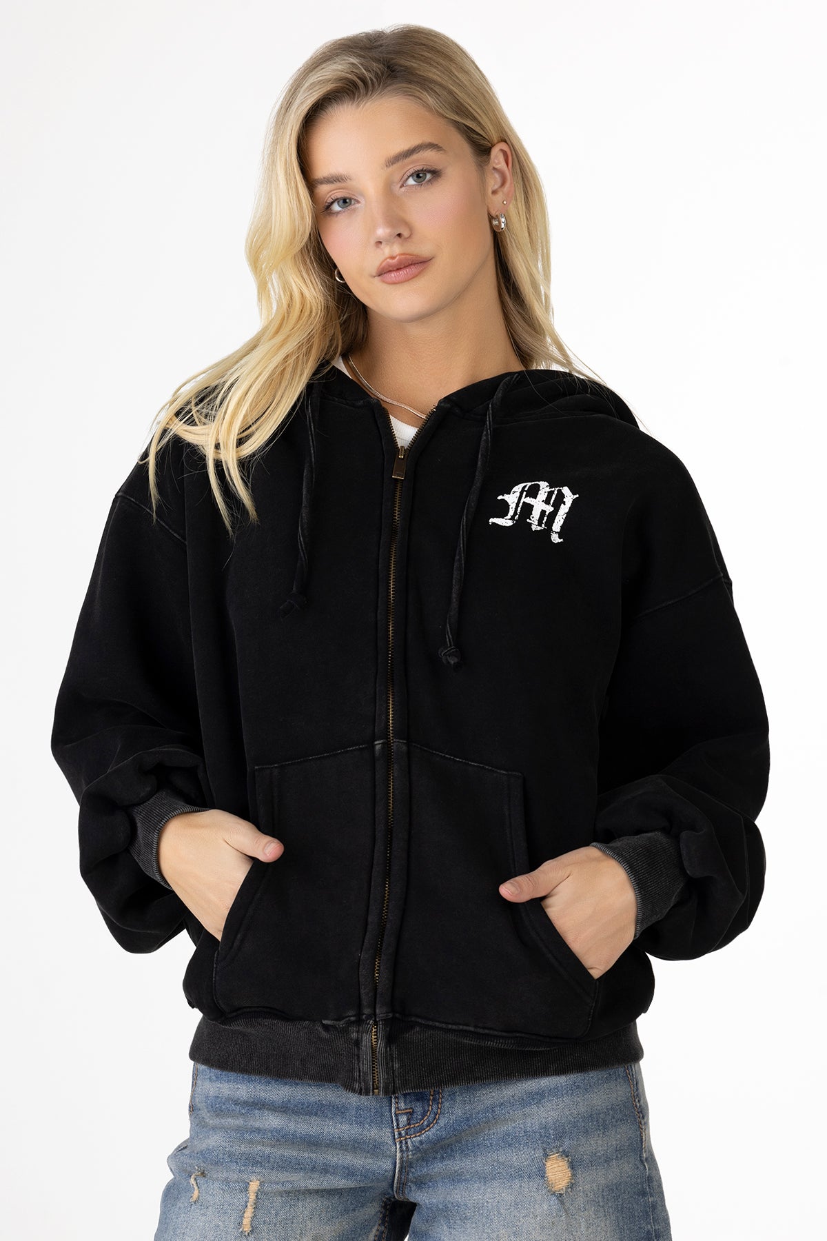 Carpe Hoodie | Only $94.00 | Taupe Beige, Charcoal Black | Miss Me