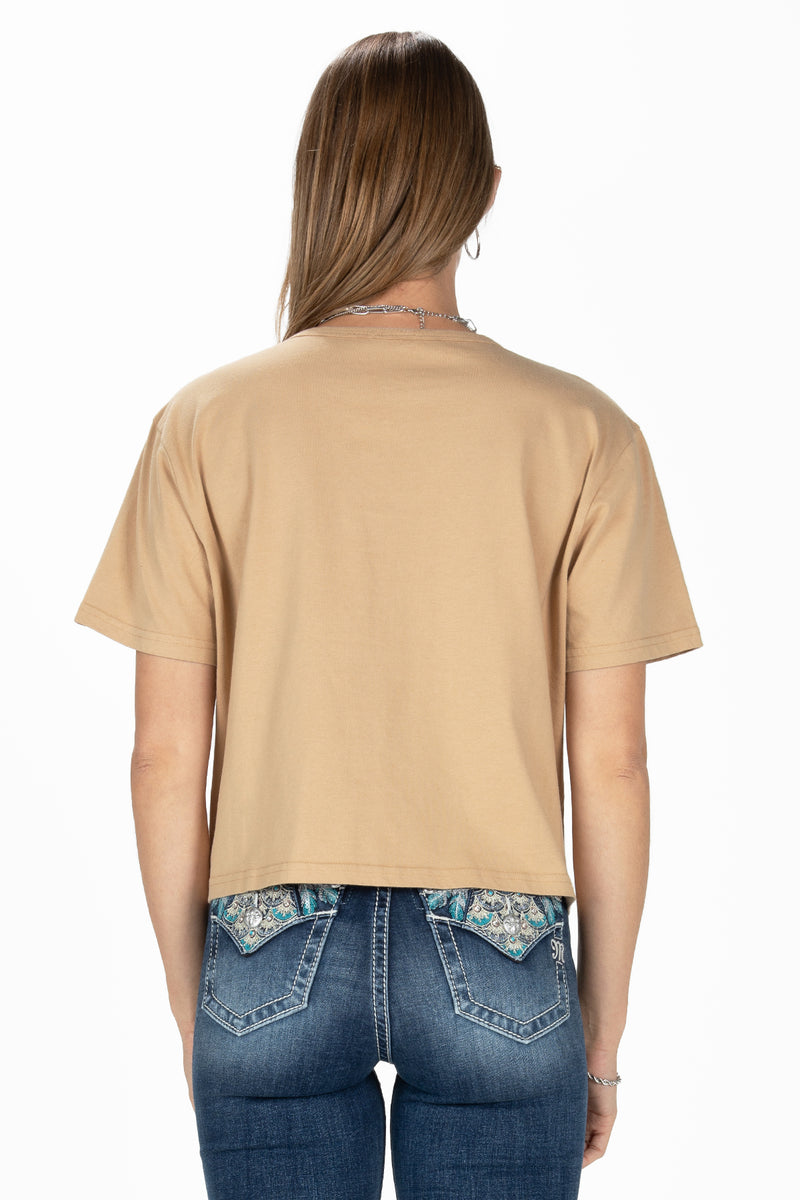 "ALL AMERICAN COWGIRL" Cropped Tee