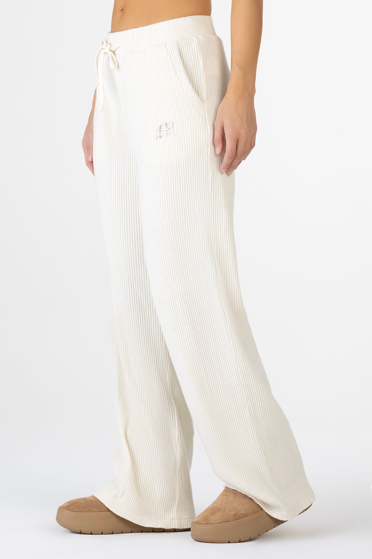 Nara Ribbed Sweatpants | Only $59.00 | Black, Heather Grey, Cream