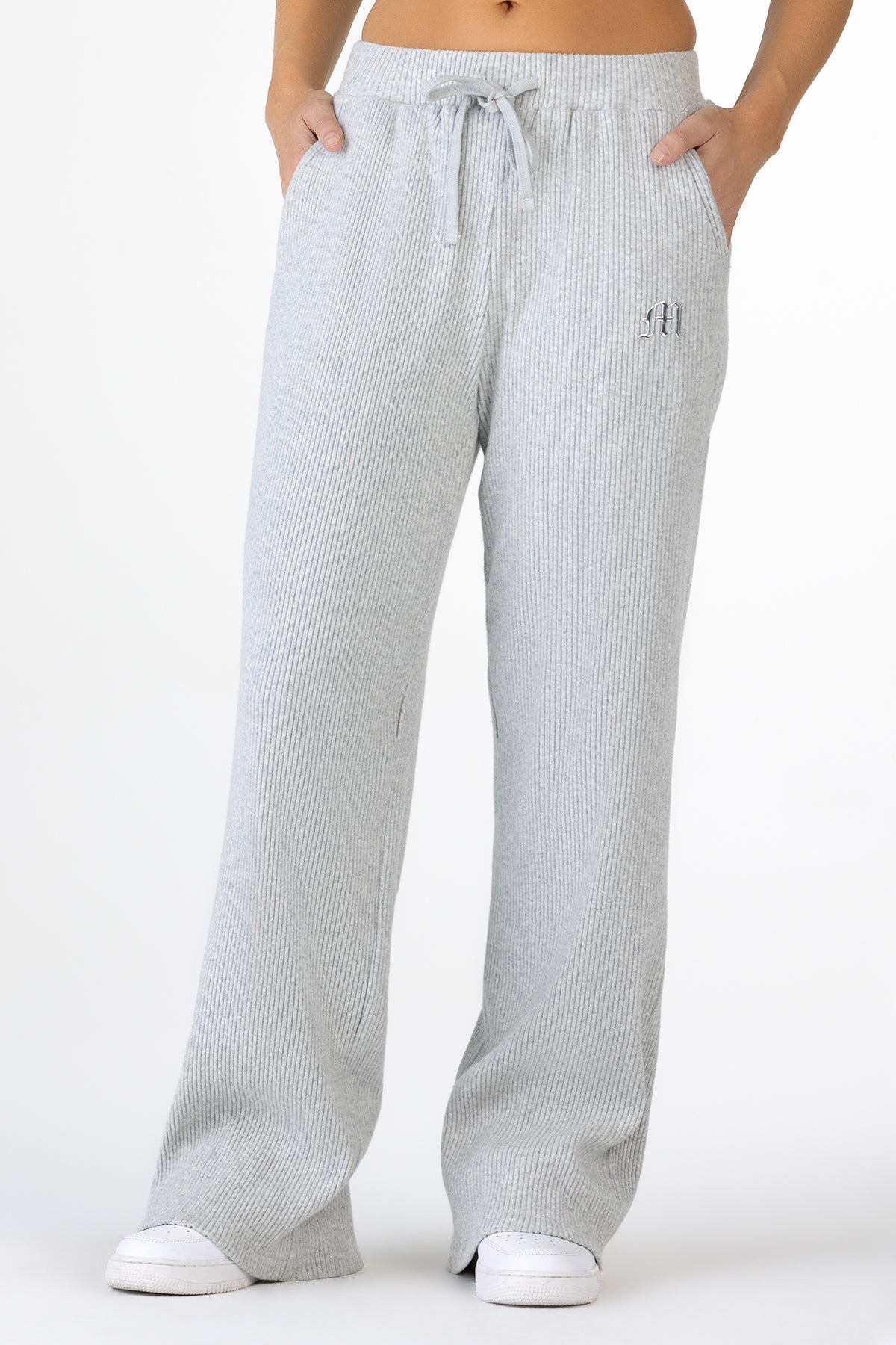 Nara Ribbed Sweatpants | Only $59.00 | Heather Grey, Black, Cream