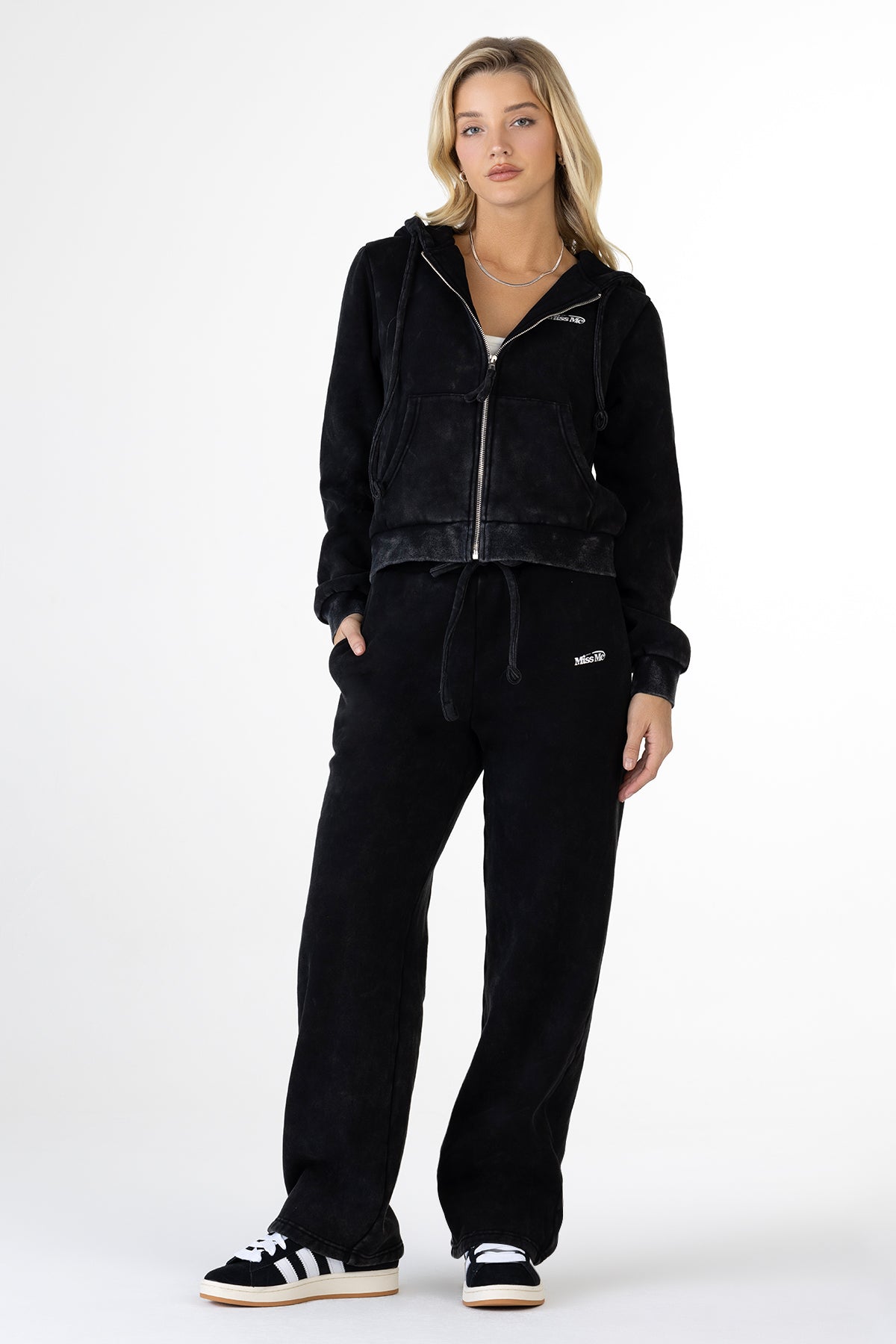 Mari Sweatpants | Only $27.60 | Raspberry Pink, Charcoal Black