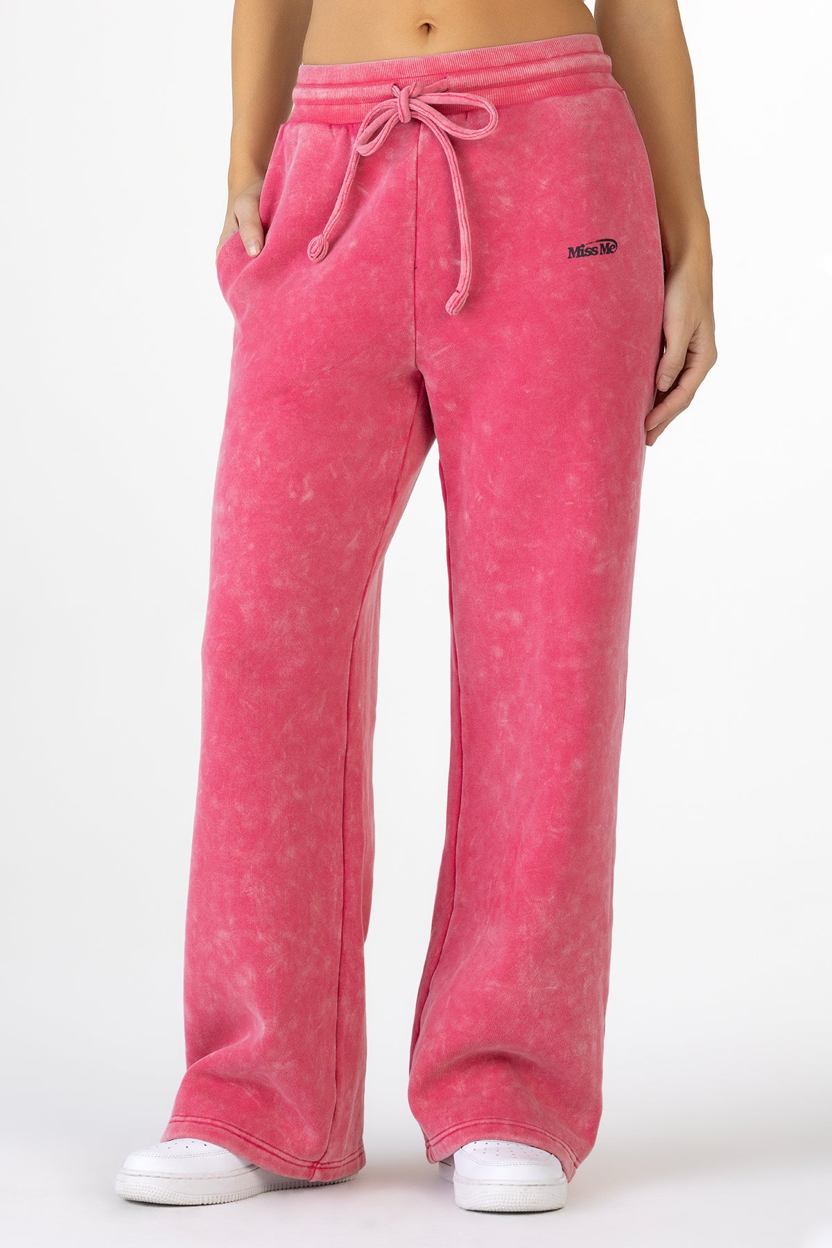 Mari Sweatpants | Only $69.00 | Raspberry Pink, Charcoal Black