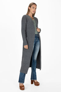 Speckled Knit Long Cardigan