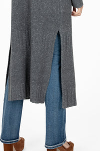 Speckled Knit Long Cardigan