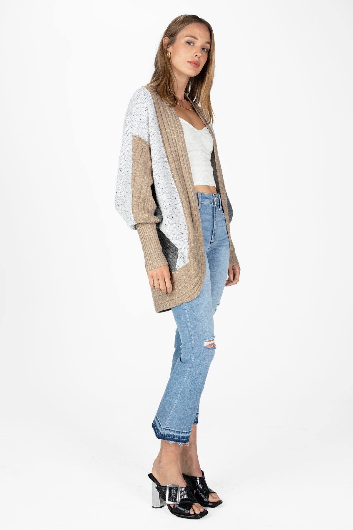 Colorblock Cocoon Cardigan