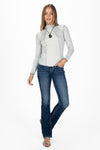 Exposed Seams Mock Neck Top
