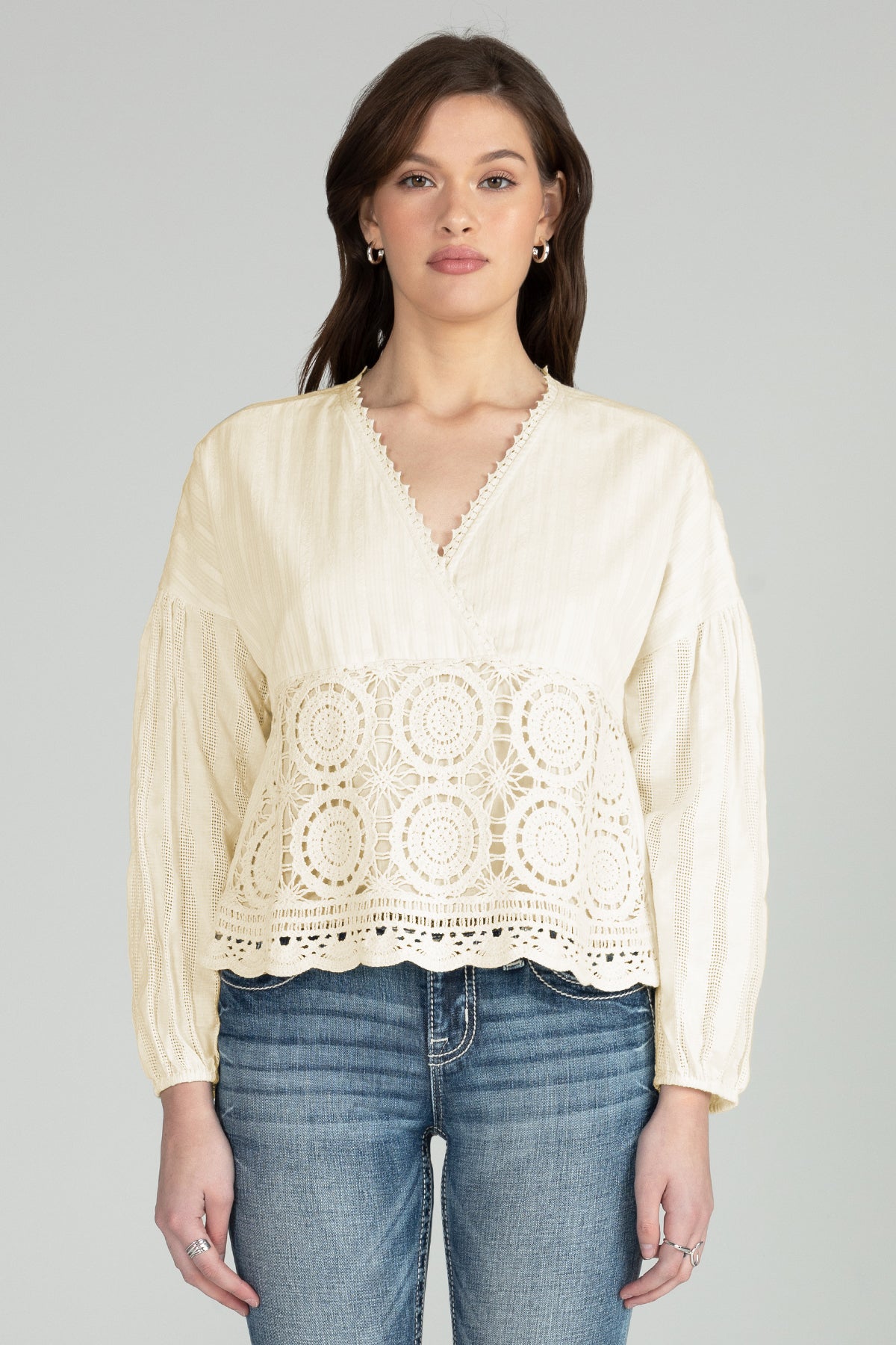 V-Neck Crochet Top