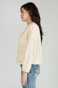 V-Neck Crochet Top
