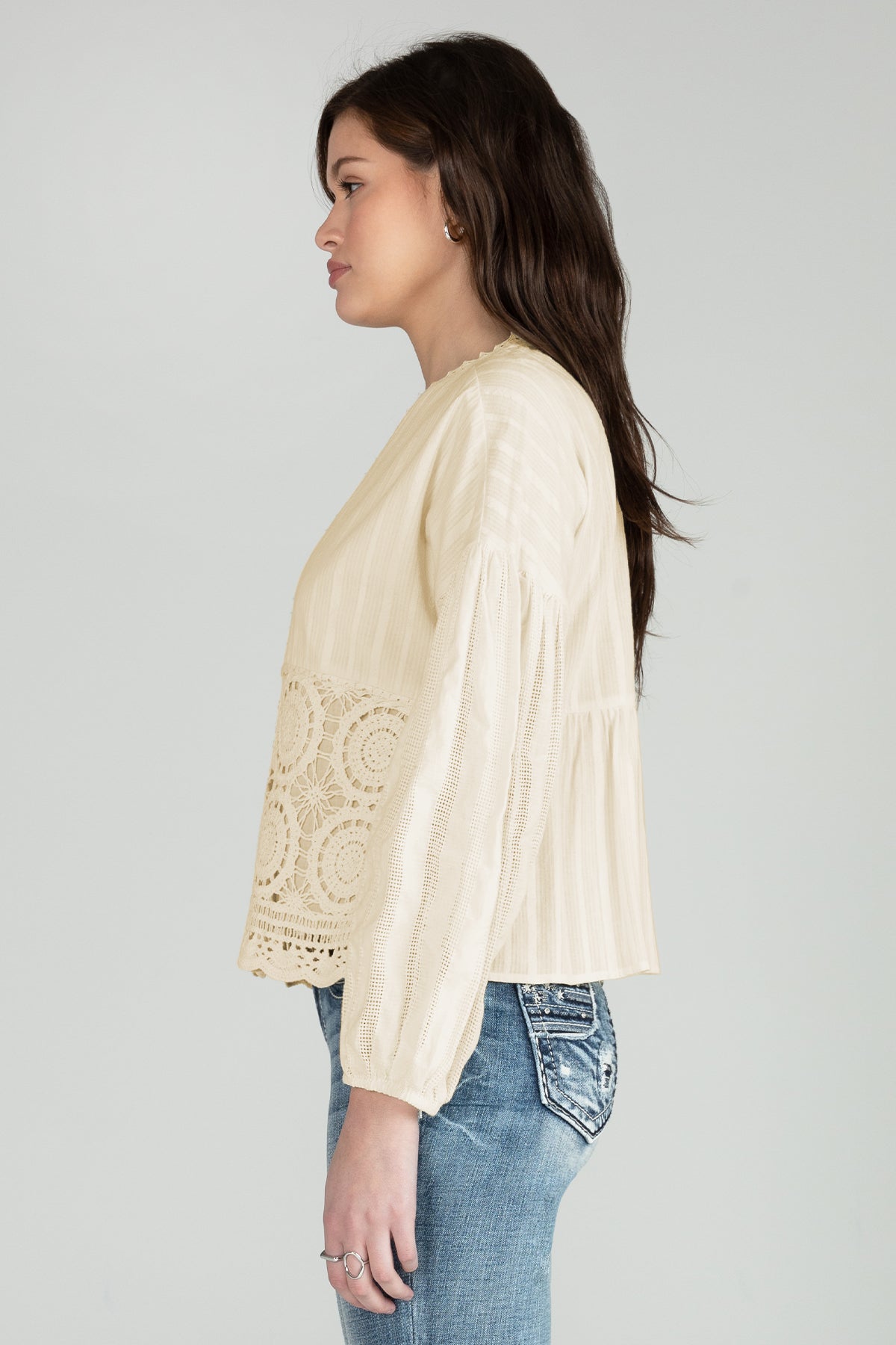 V-Neck Crochet Top