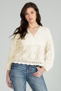 V-Neck Crochet Top