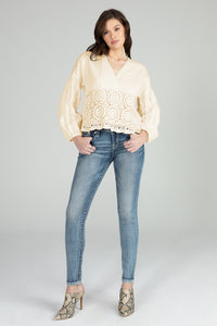 V-Neck Crochet Top