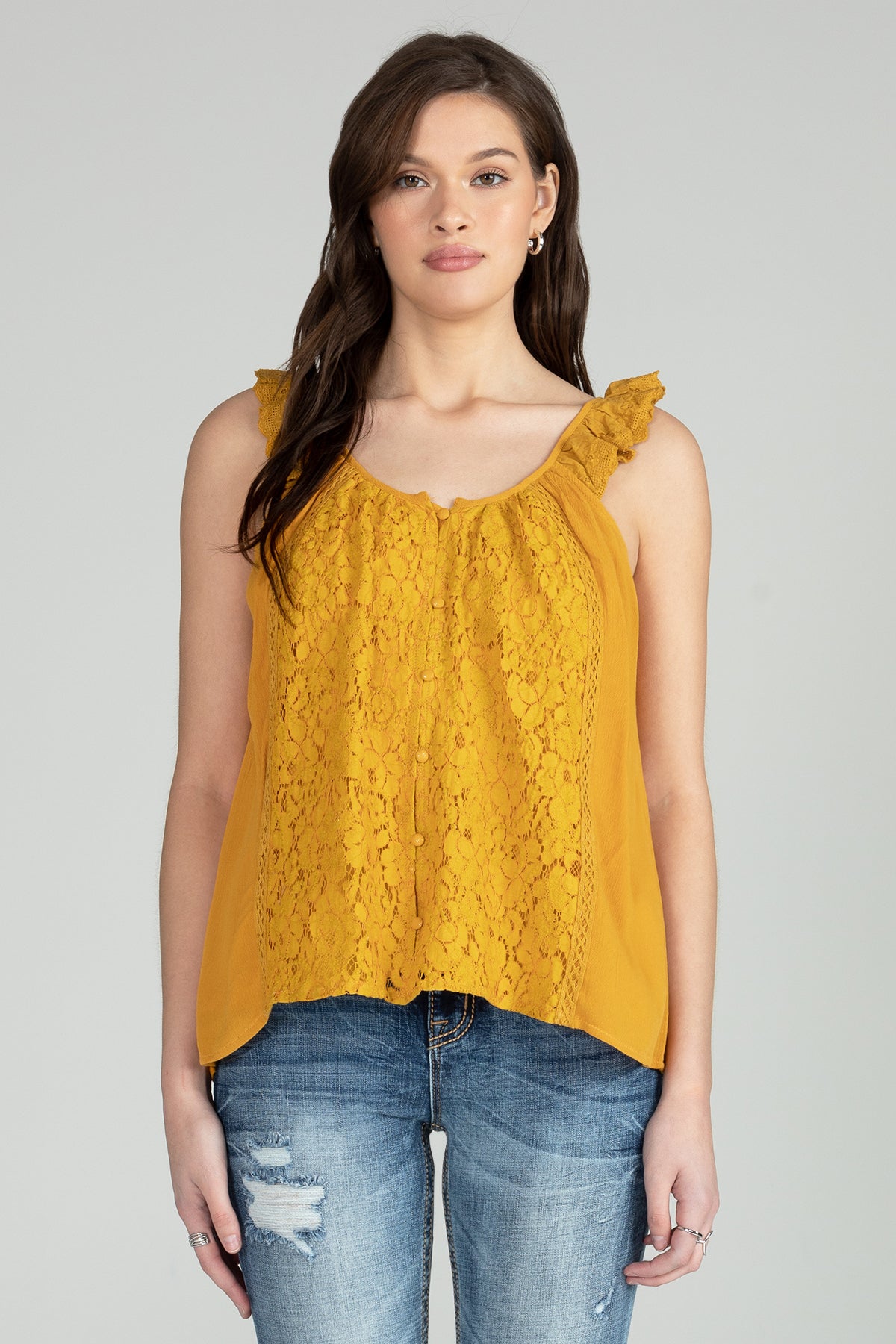 Woven Lace & Crochet Top