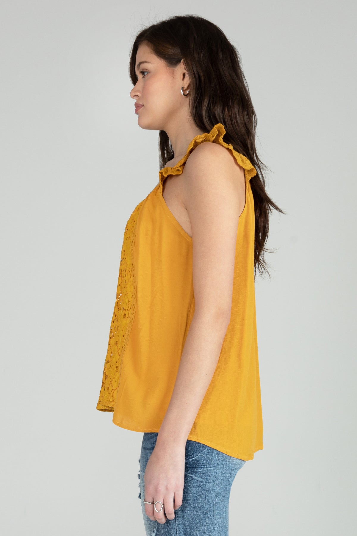 Woven Lace & Crochet Top