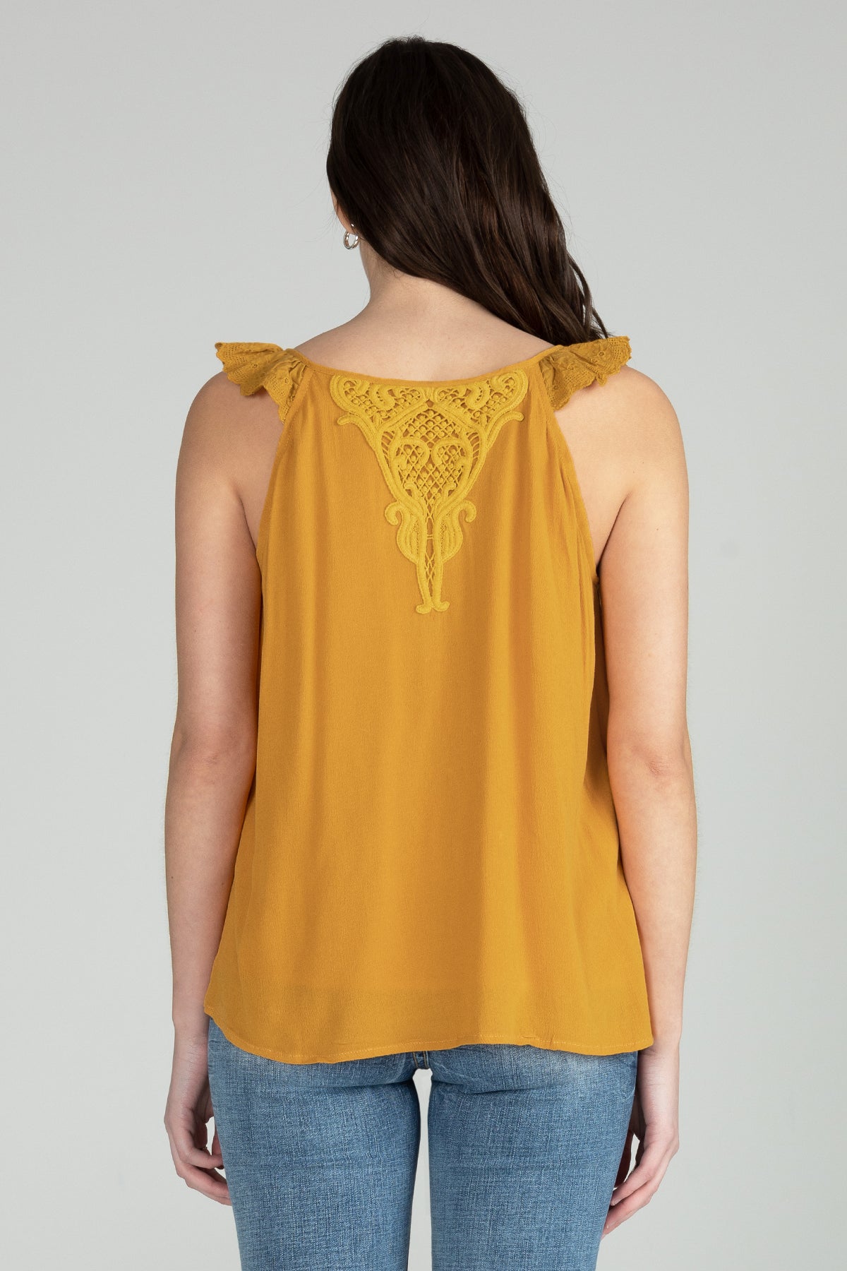 Woven Lace & Crochet Top