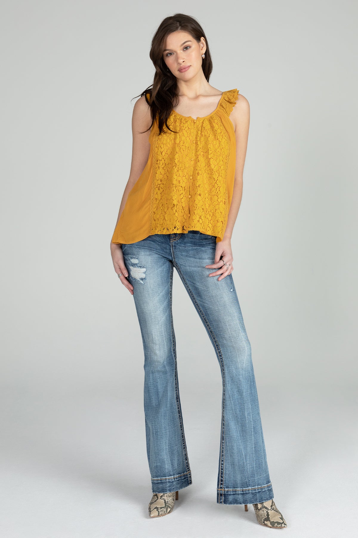 Woven Lace & Crochet Top